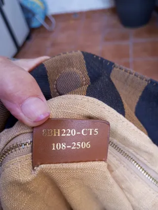 Borsa Fendi a righe marroni e nere