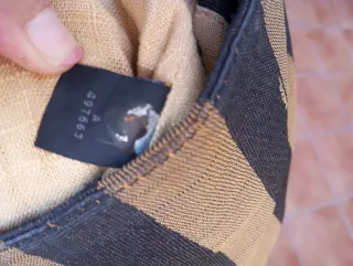 Borsa Fendi a righe marroni e nere