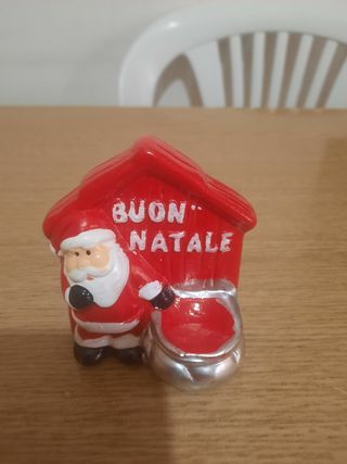Porta candela Babbo Natale Buon Natale