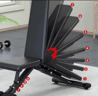 Banco reclinable musculación ajustable