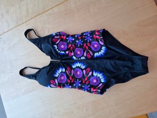 Bañador Desigual floral negro multicolor