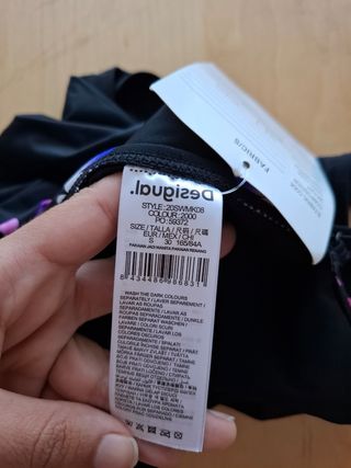 Bañador Desigual floral negro multicolor