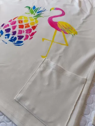 Camiseta manga larga piña y flamenco