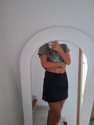Falda vaquera negra Lee