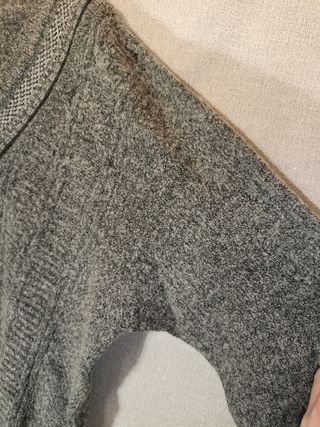 Maglione Vintage Anni '80 Grigio V-Neck XL