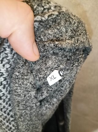 Maglione Vintage Anni '80 Grigio V-Neck XL