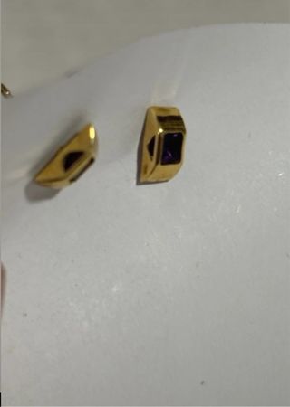 Pendientes de oro con zafiro