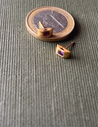 Pendientes de oro con zafiro