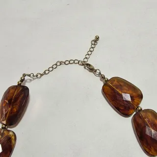 Collana con perle grandi color ambra