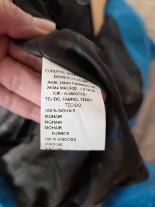 Chaqueta de Mohair Mujer azul intenso.