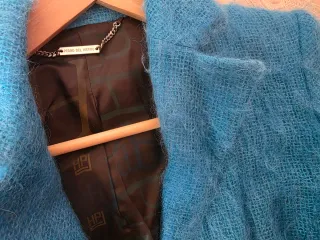 Chaqueta de Mohair Mujer azul intenso.
