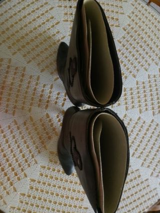 Botas de piel negras talla 35