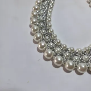 Collana vintage con elementi simil perle