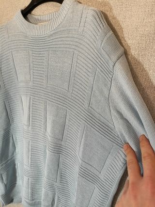 Maglione vintage Bleu Bonheur Azzurro Taglia L