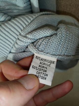 Maglione vintage Bleu Bonheur Azzurro Taglia L
