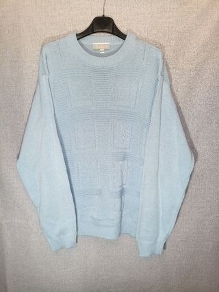 Maglione vintage Bleu Bonheur Azzurro Taglia L