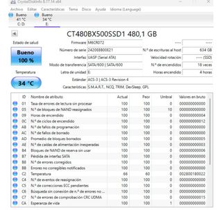 Disco Duro SSD Crucial BX500 SATA 2.5 NUEVO