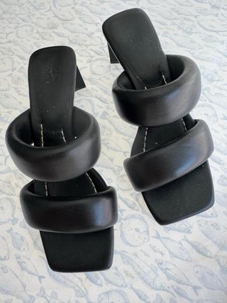 BY Sandalias Mujer Talla 37 Negras