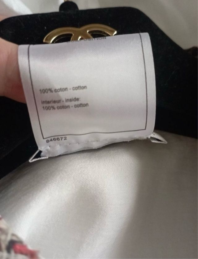 Blusa Chanel Blanca Transparente