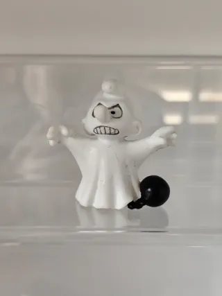 Pitufo Halloween Blanco con Bola Negra
