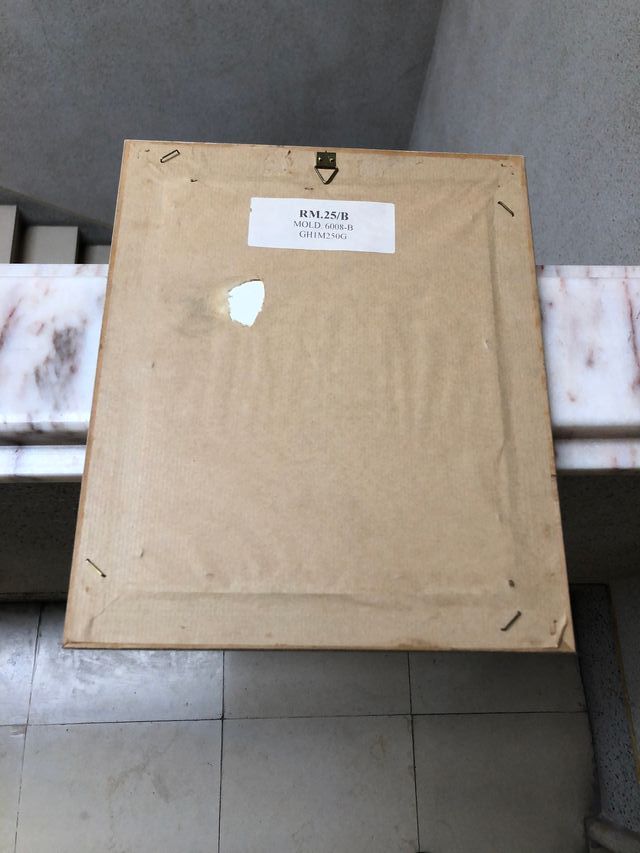 Quadro Natalício Boneco de Neve Moldura Castanha C