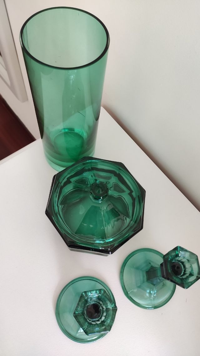 Juego cristal verde 4 piezas