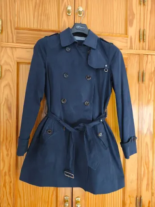 Massimo Dutti Gabardina Azul