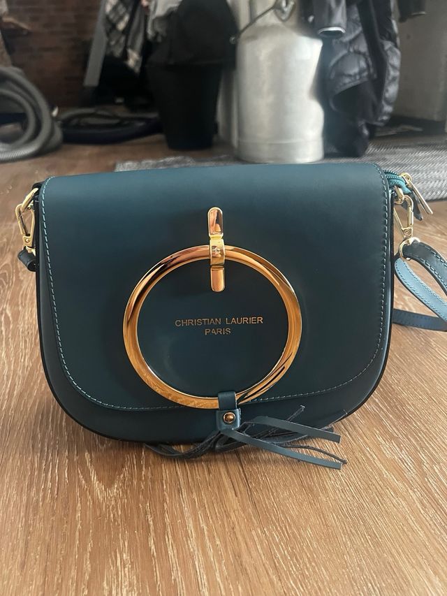 Borsa Christian Laurier pelle blu