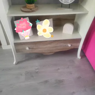 Librería Maciza Salón Madera Blanca