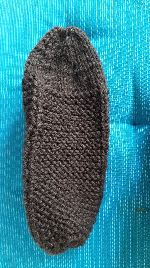 Coppia di babucce lana fatte a mano  