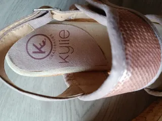 Sandalias Kylie Plataforma Doradas Rosadas