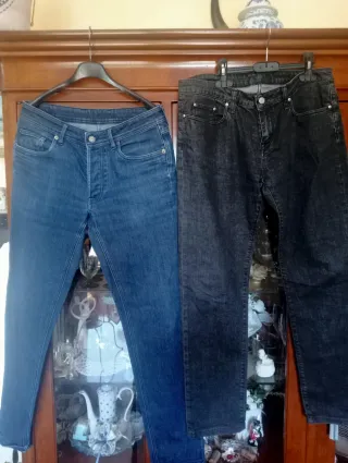 2 Jeans Uomo Blu e Nero
