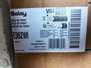 Frigorífico Balay SKFE362WI Blanco