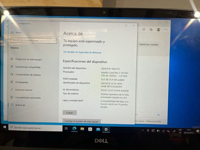 Portátil Dell Inspiron 5491 Plata