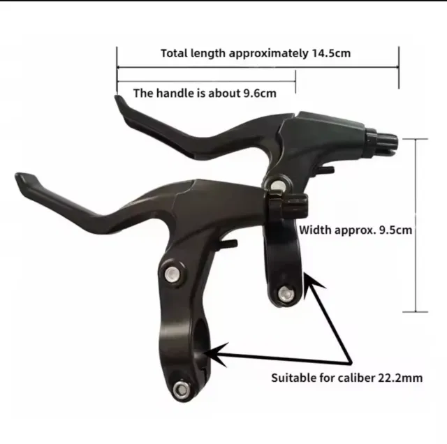 Manetas Freno Bicicleta Aluminio Negro, nuevas!! 