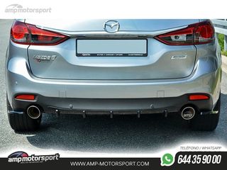 DIFUSOR TRASERO MAZDA 6 GJ 2012-2014 NEGRO BRILLO