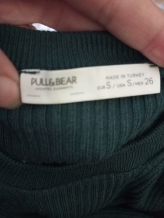 Maglia verde a costine