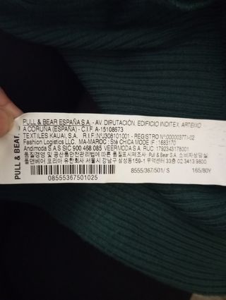 Maglia verde a costine