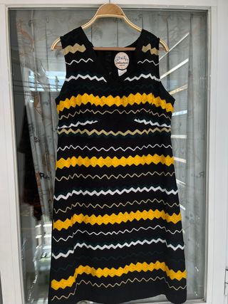Vestido midi mujer con rayas