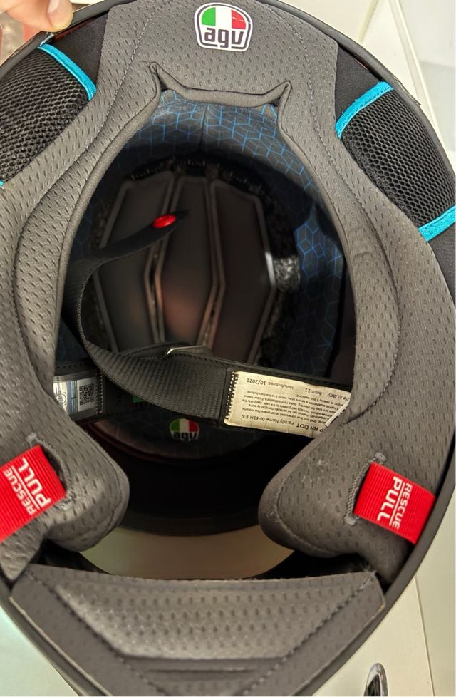 Casco AGV Pista Carbono Azul