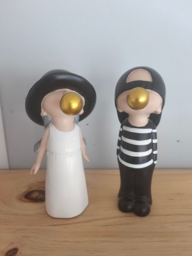Pareja Figuras Decorativas Niños