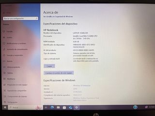 Portátil HP Intel Core i7 8GB RAM 913GB