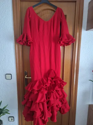 Vestido Sevillana Volantes Rojo