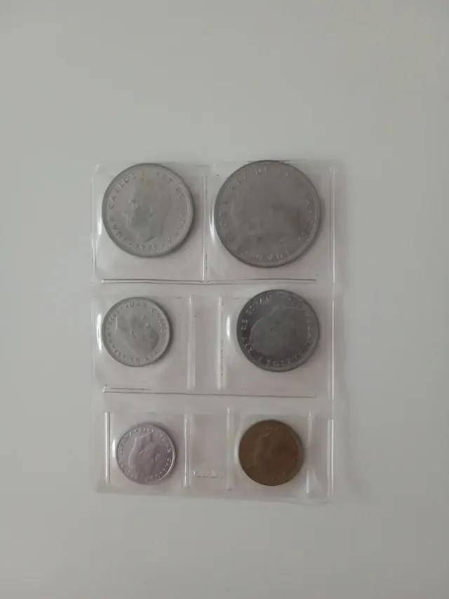 Lote de 6 monedas de pesetas