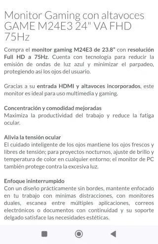 Monitor Gaming Negro y Rojo