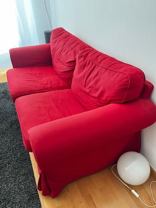 Sofá IKEA EKTORP Rojo 2-3 plazas