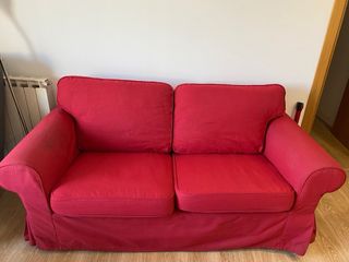 Sofá IKEA EKTORP Rojo 2-3 plazas