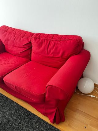 Sofá IKEA EKTORP Rojo 2-3 plazas
