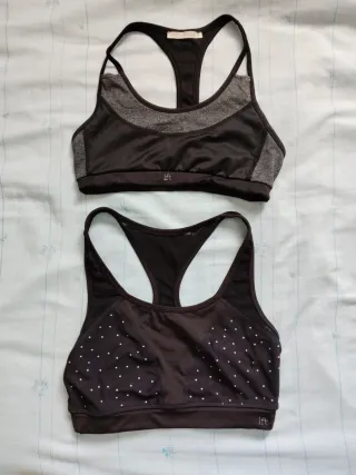 2 Sujetadores Deportivos Negro/Gris