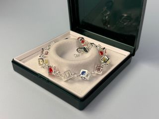 Pulsera Plata Circonitas Cúbicas Multicolor